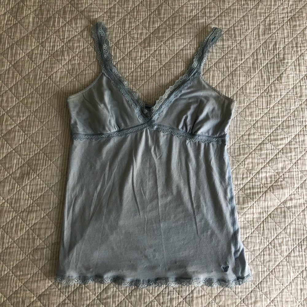 Vintage American Eagle Tank with Lace Edges